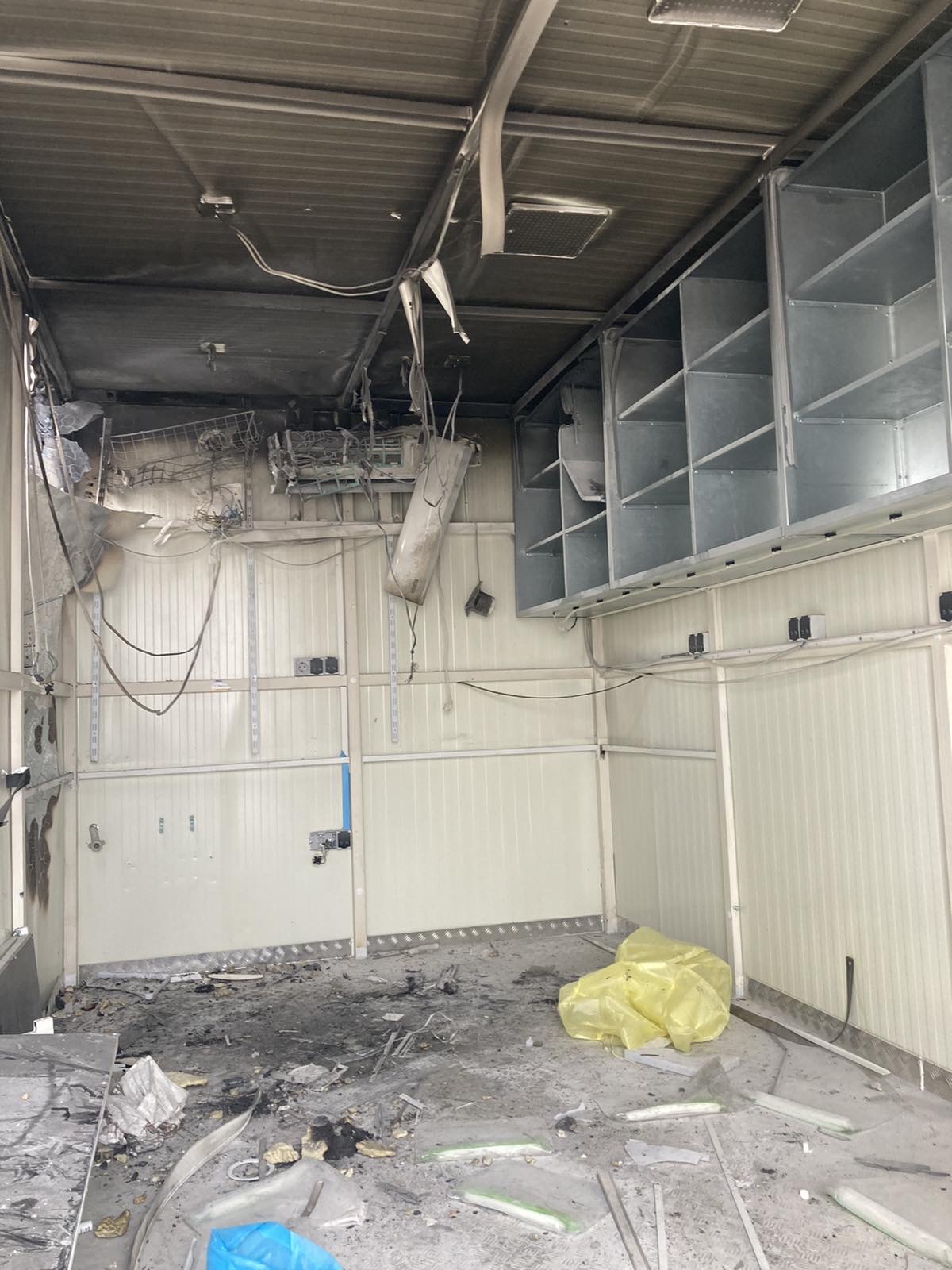A mobile in Ukraine clinic after a Russian drone strike